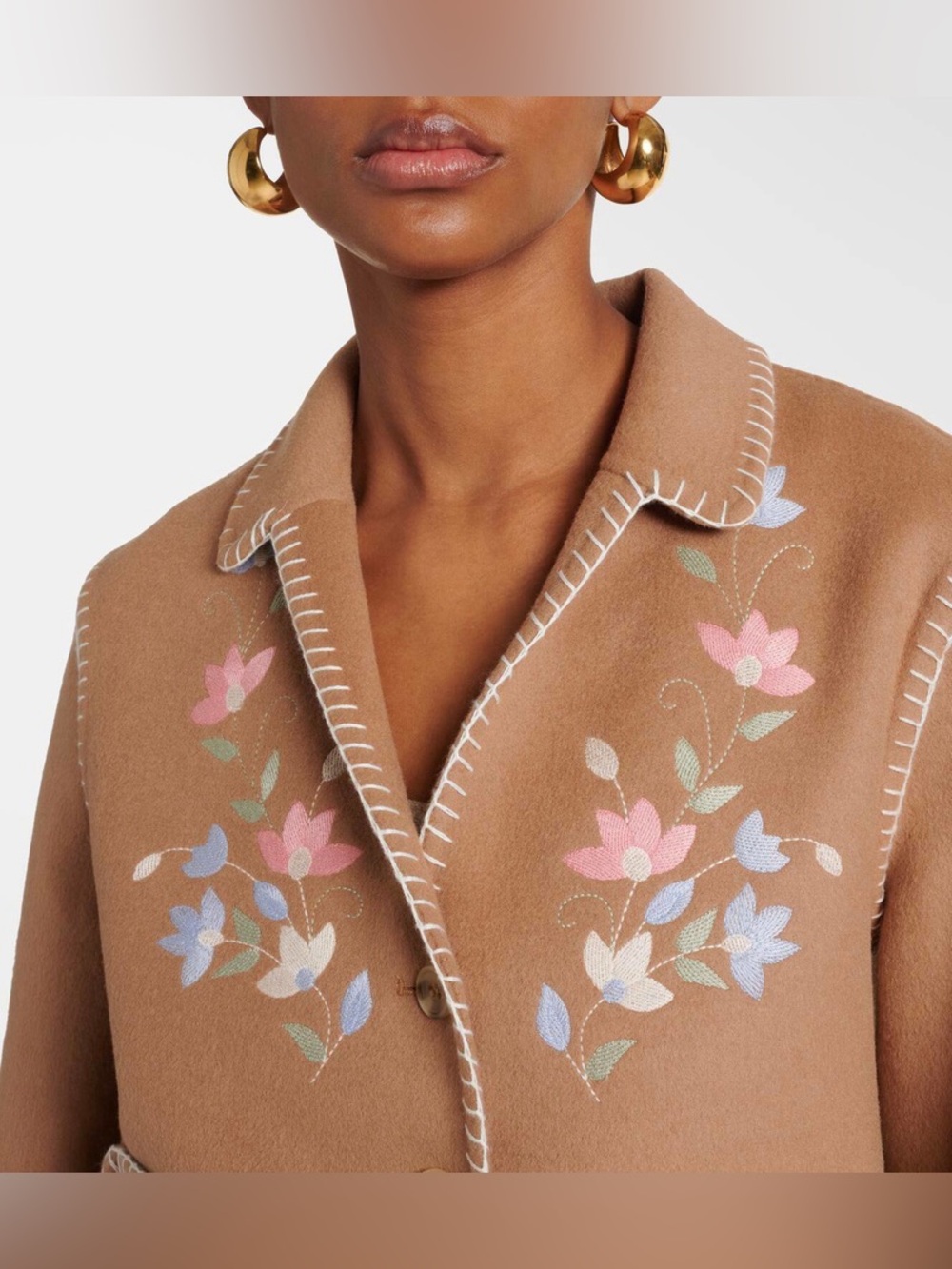 Rixo Embroidered Wool Blend Sunday Jacket - Picture 5 of 11
